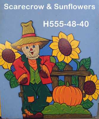 H555Scarecrow and Sunflowers